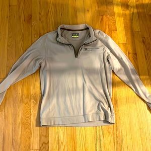 Light brown cabelas quarter zip sweater